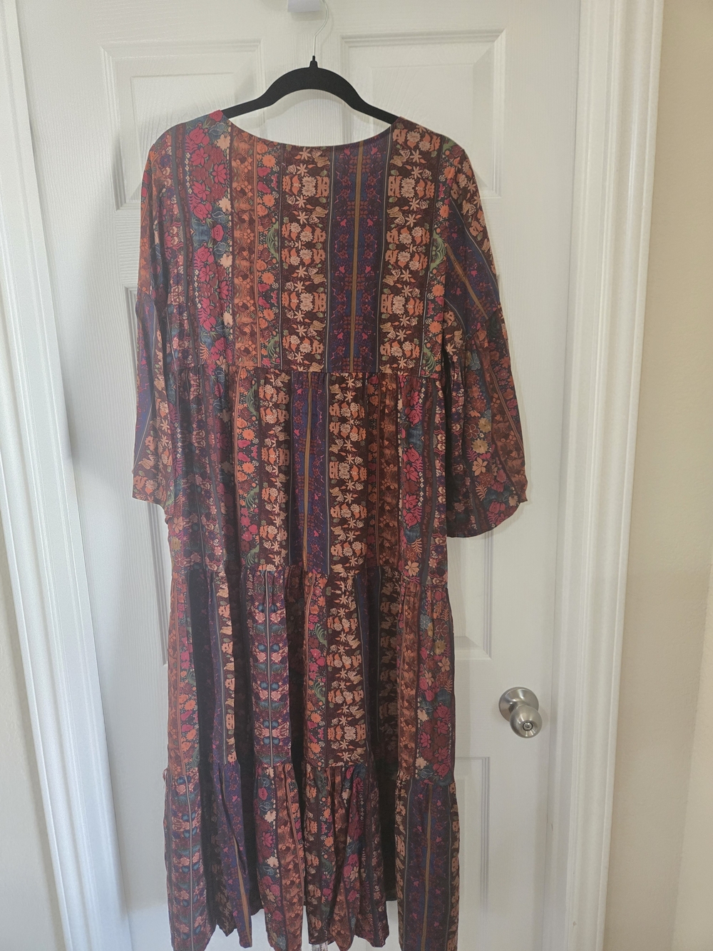 NATURAL LIFE Burgundy Floral Boho Maxi Dress - Picture 14 of 16
